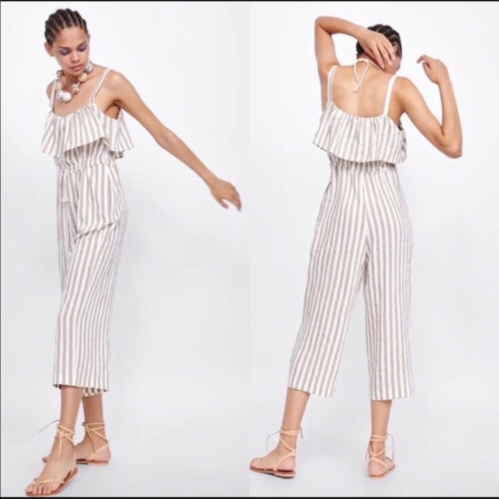 Zara Striped Jumpsuit